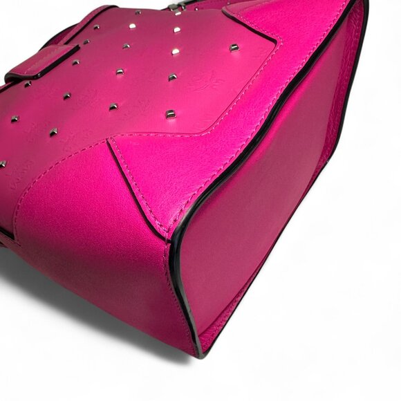 MCM Pink Leather Crossbody With Studs - Picture 5 of 16